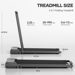 Διάδρομος γυμναστικής αναδιπλούμενος ηλεκτρικός2HP με οθόνη ένδειξης LC001