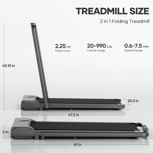 Διάδρομος γυμναστικής αναδιπλούμενος ηλεκτρικός2HP με οθόνη ένδειξης LC001