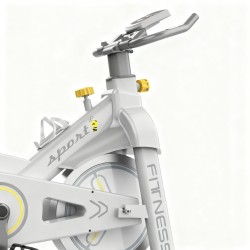 Ποδήλατο Γυμναστικής με οθόνη και μετρητή ταχύτητας απόστασης και θερμίδων λευκό S2002