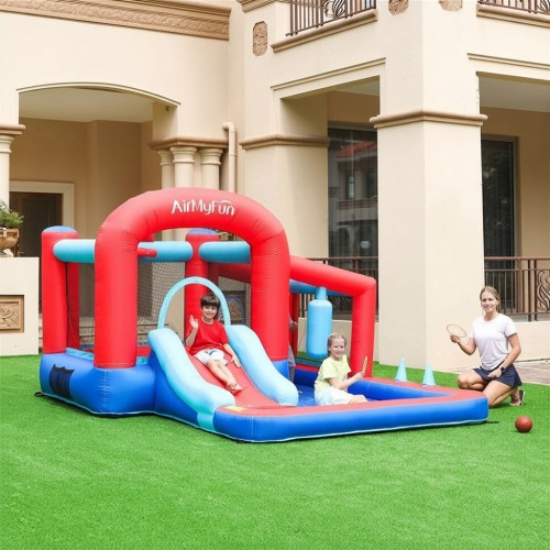 Φουσκωτό Τραμπολίνο Fun Arena με Τσουλήθρα, Μπασκέτα & Παιχνίδια Στόχου 378×295×205 cm Φουσκωτό Τραμπολίνο Fun Arena με Τσουλήθρα, Μπασκέτα & Παιχνίδια Στόχου 378×295×205 cm