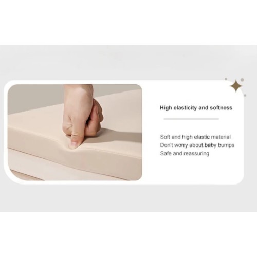 Χαλάκι - Στρώμα δραστηριοτήτων για ηλικία 0+ με μαλακή επένδυση foam διαστάσεων 180x150x4.5cm λευκό μπεζ