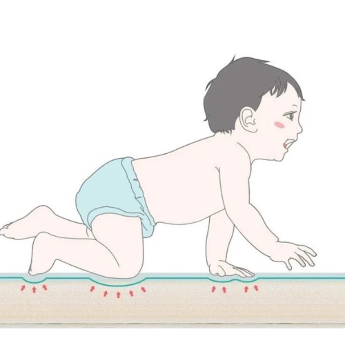 Χαλάκι - Στρώμα δραστηριοτήτων για ηλικία 0+ με μαλακή επένδυση foam διαστάσεων 180x150x4.5cm λευκό μπεζ